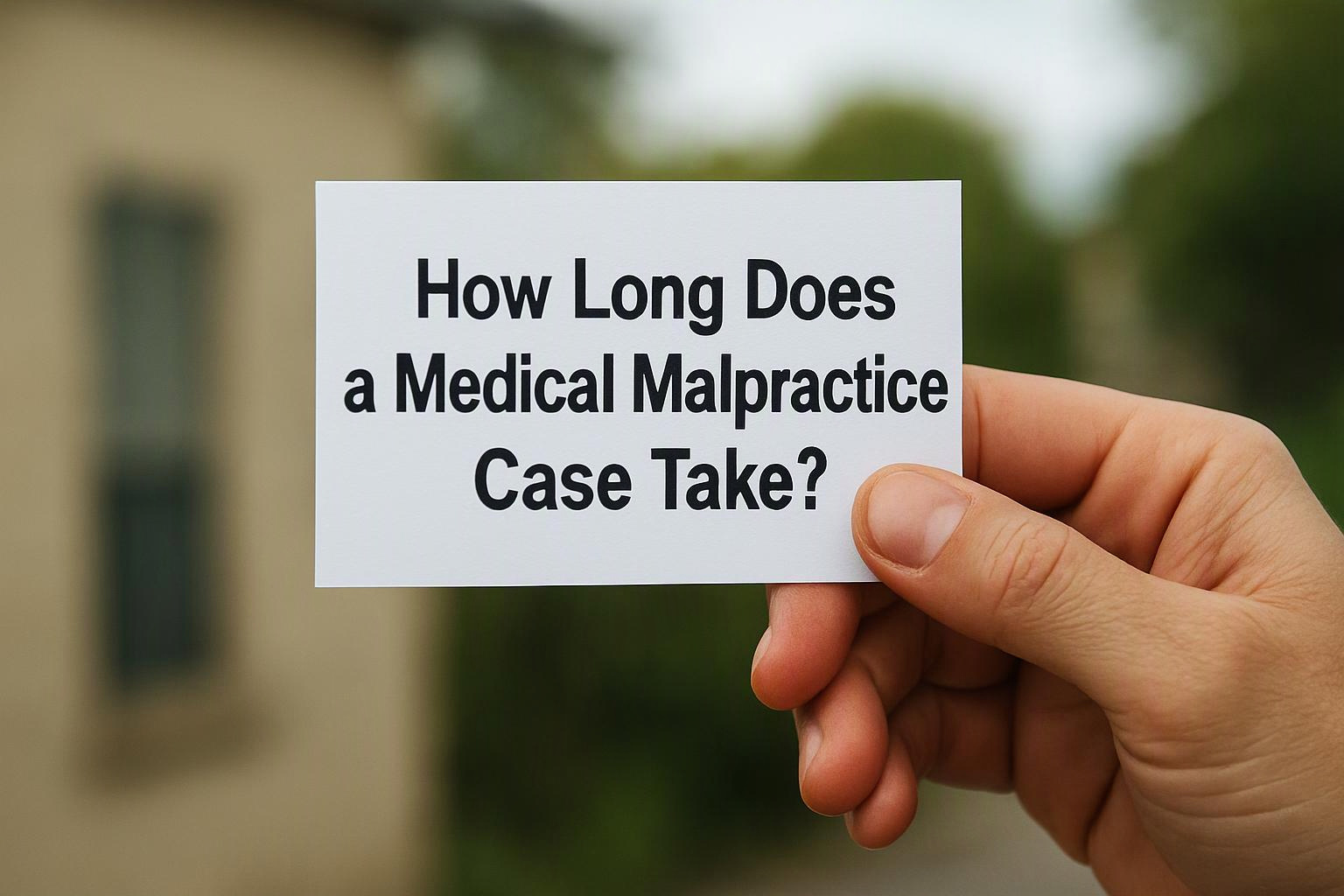 How Long Does a Medical Malpractice Case Take?