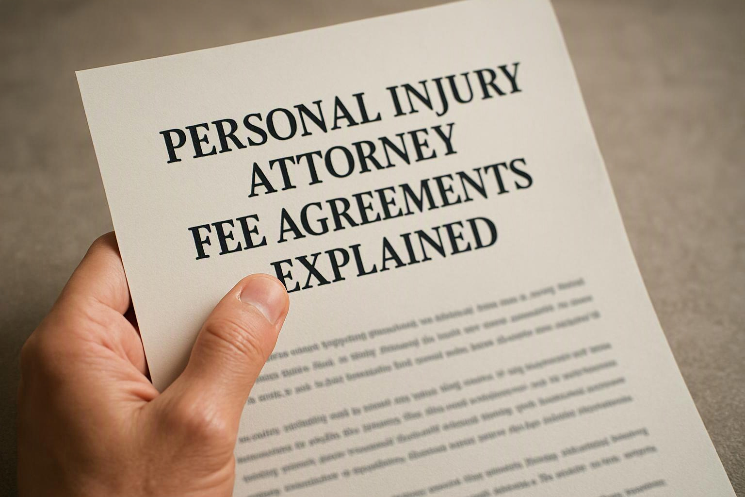 Personal Injury Attorney Fee Agreements Explained in North Decatur, Georgia