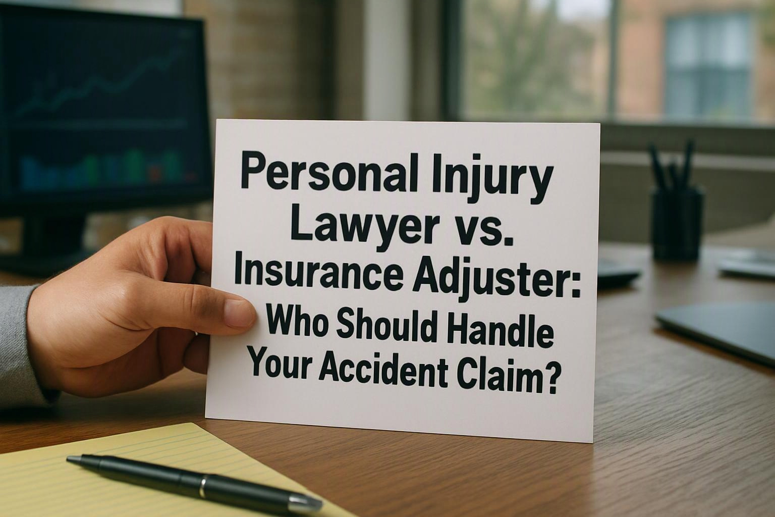 Personal Injury Lawyer vs. Insurance Adjuster: Who Should Handle Your Accident Claim?